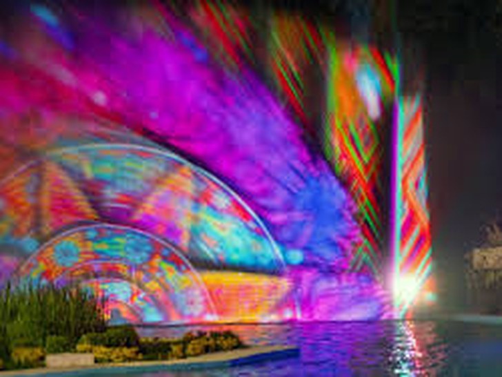 Pantalla de agua multimedia con proyección de video para eventos y espectáculos